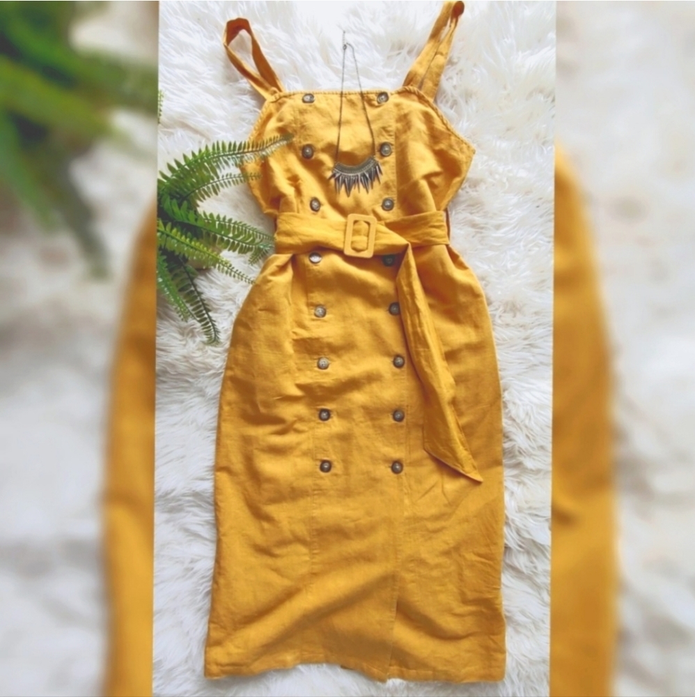 Linen top shop dress